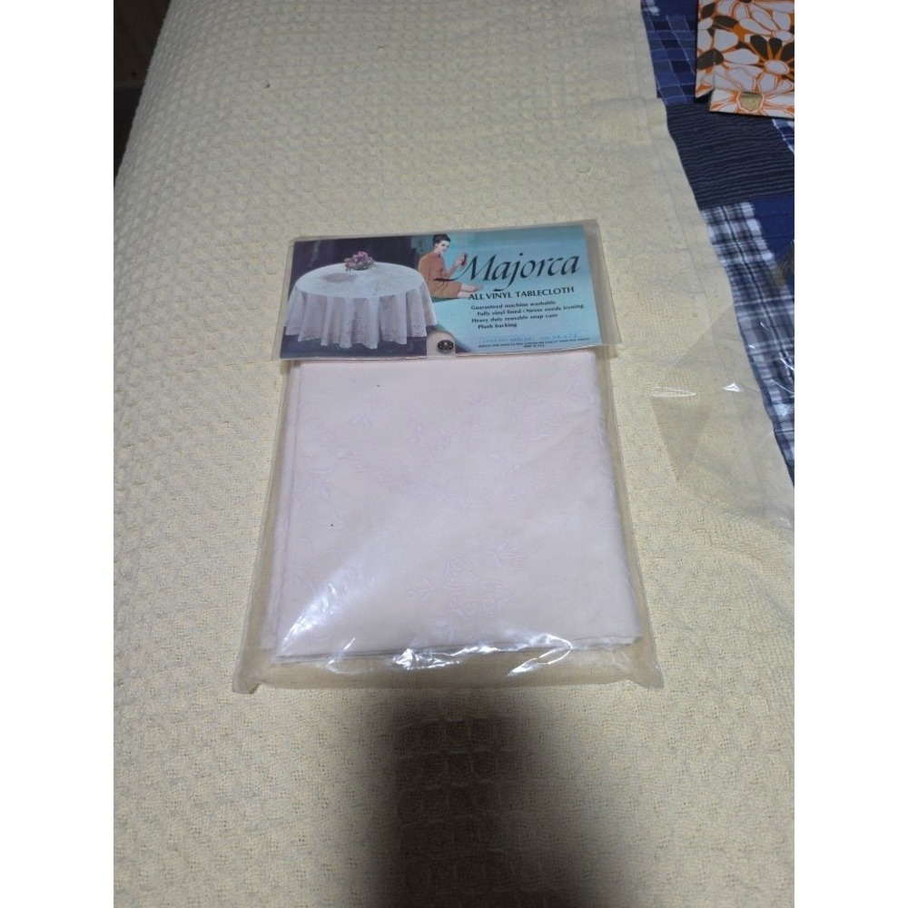 Vintage Tablecloth Cream 54x 72"